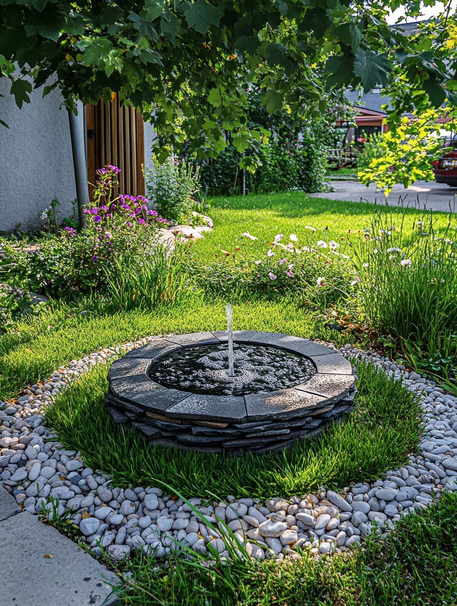 Stacked Stone Water Feature