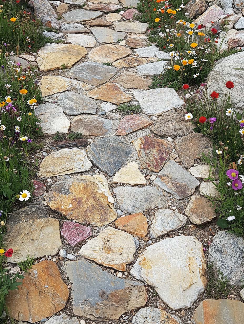 Multi Colored Flagstone Trail