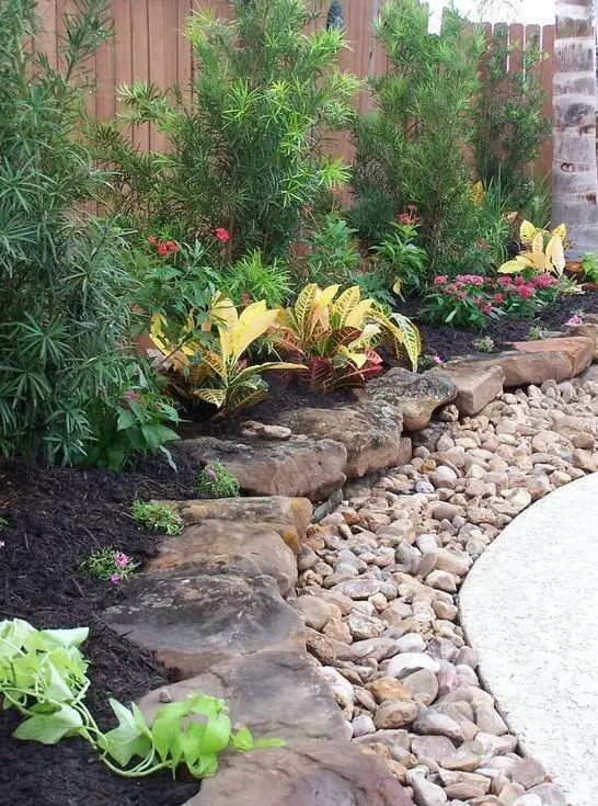 Staked Rock Retaining Wall Edging