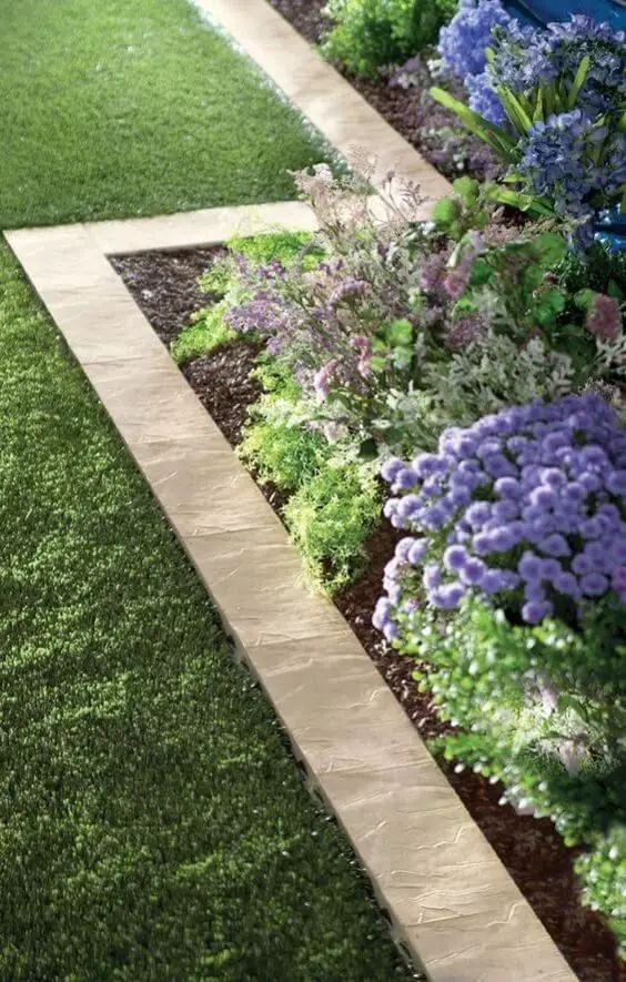 Stamped Concrete Straight Garden Curb