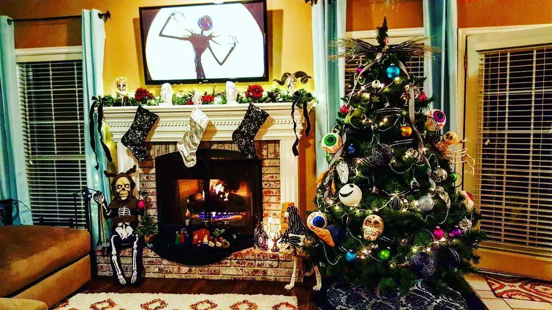 Fireplace Christmas and Halloween Mashup