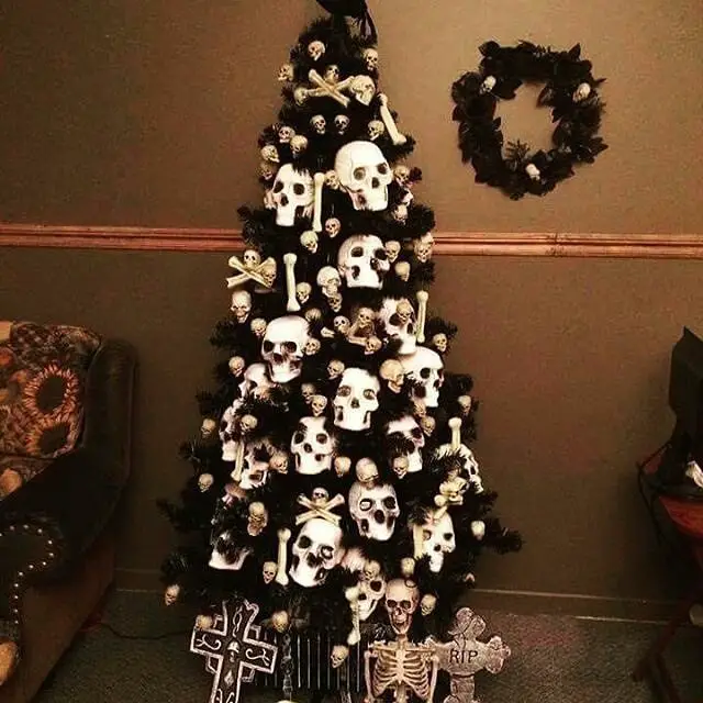 Skeleton Skull Tombstone Tree