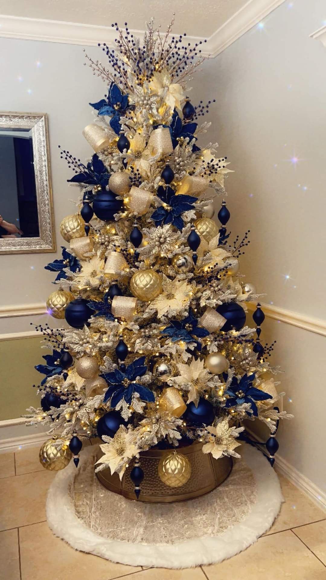 Champagne Gold and Midnight Blue Harmony