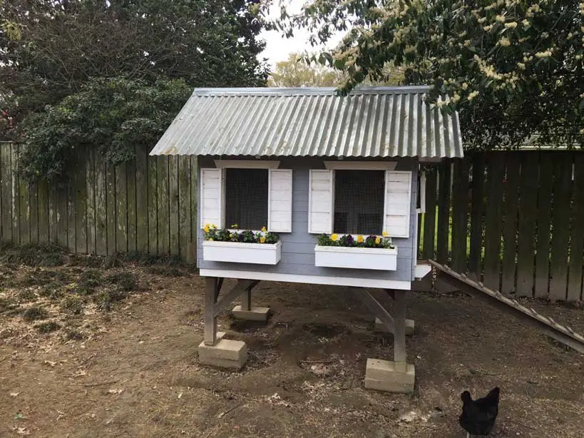 21 Pallet Chicken Coop Ideas for a Budget-Friendly Build 7 Cottage Coop with Flower Boxes