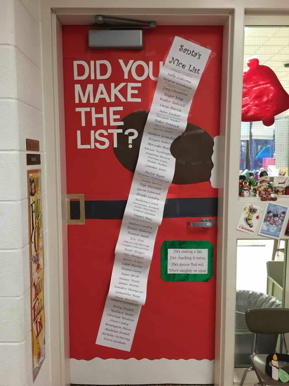 29+ Christmas Classroom Door Ideas That Are Easy & Cute 3 Did You Make The List