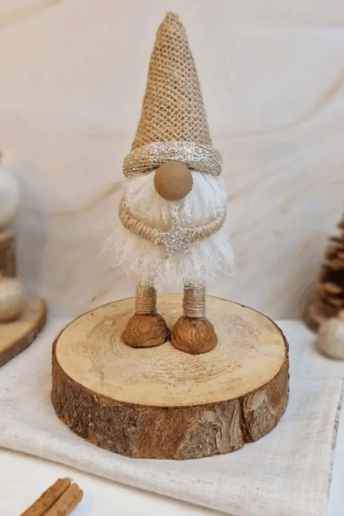 Burlap Rustic Gnome Figure