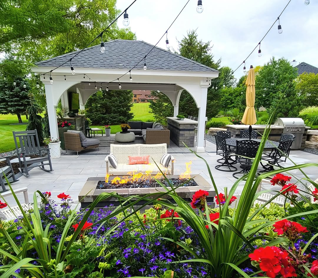 Grand Estate Pavilion with Outdoor Kitchen