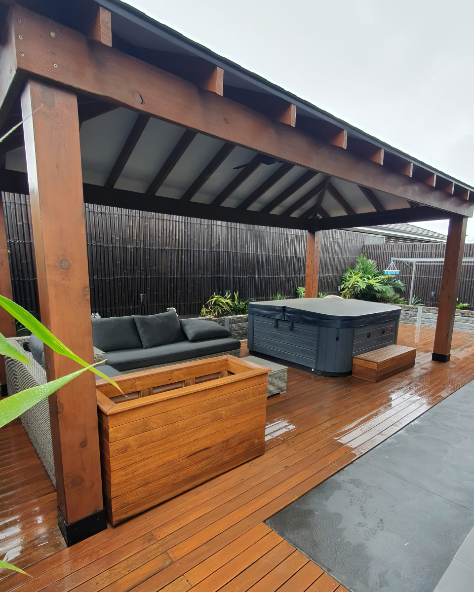 21 Covered Gazebo Ideas for a Beautiful and Cozy Outdoor Space 19 Spa Retreat Timber Pavilion