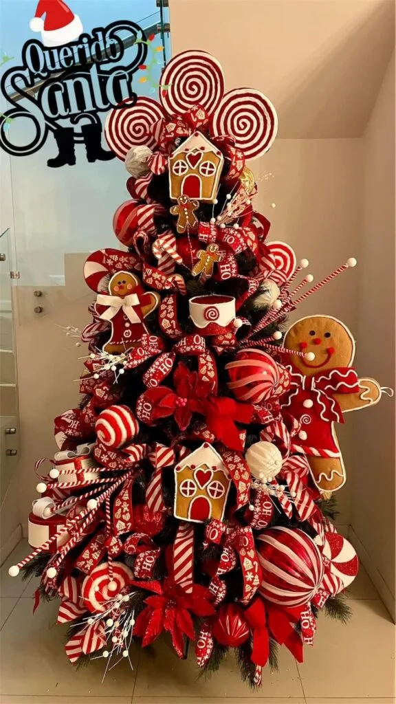Playful Gingerbread House and Swirl Display