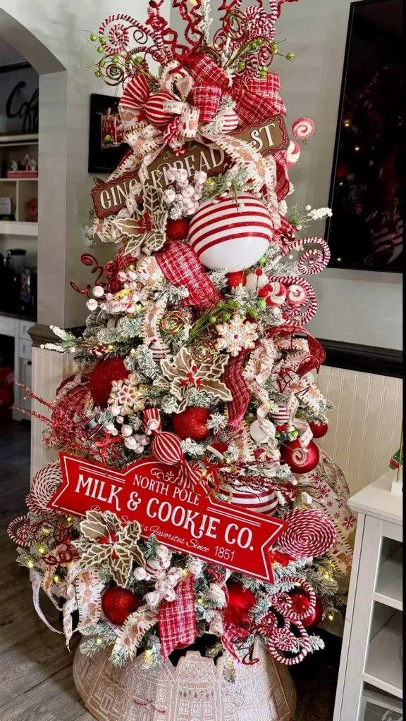North Pole Sweet Shop Snow Tree