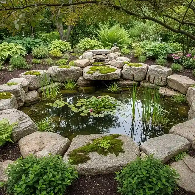 21 Boulders Landscaping Ideas for a Stunning Yard 13 Garden Pond with Boulder Ring