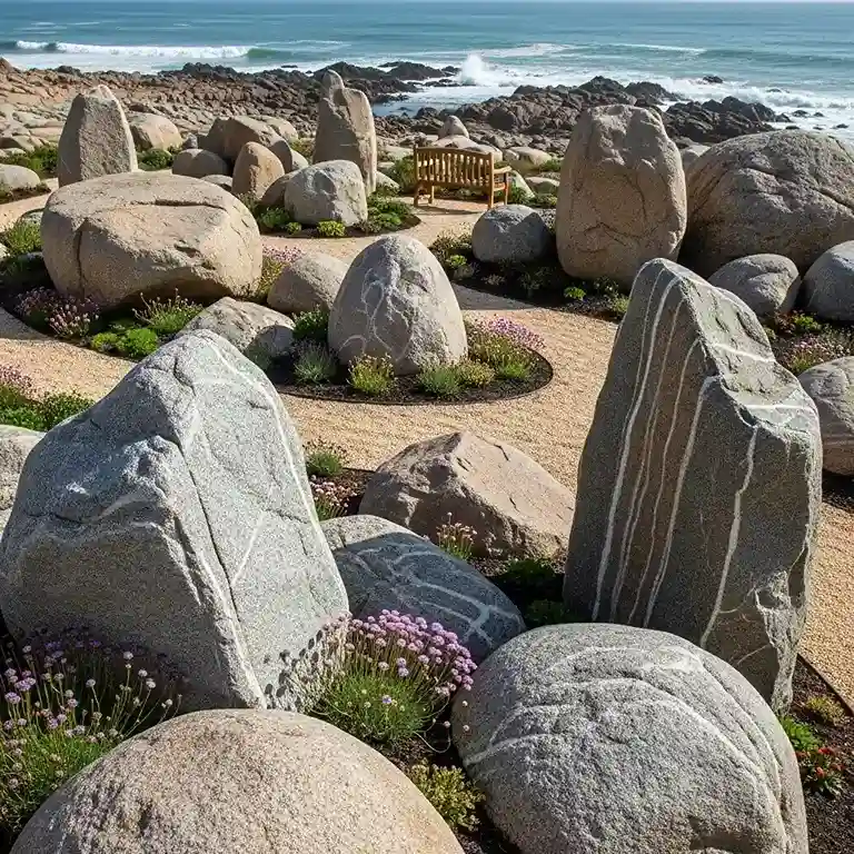 21 Boulders Landscaping Ideas for a Stunning Yard 14 Coastal Boulder Garden