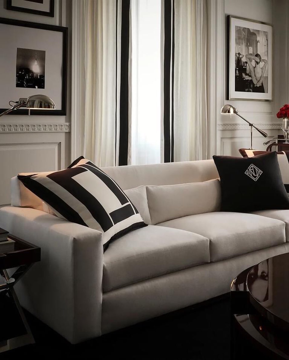 25+ Ralph Lauren Living Room Ideas 19 Monochromatic Art Deco Suite